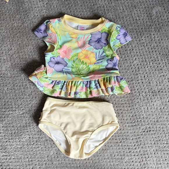 Floral Ruffle Swimsuit Set - Picture 2 of 3